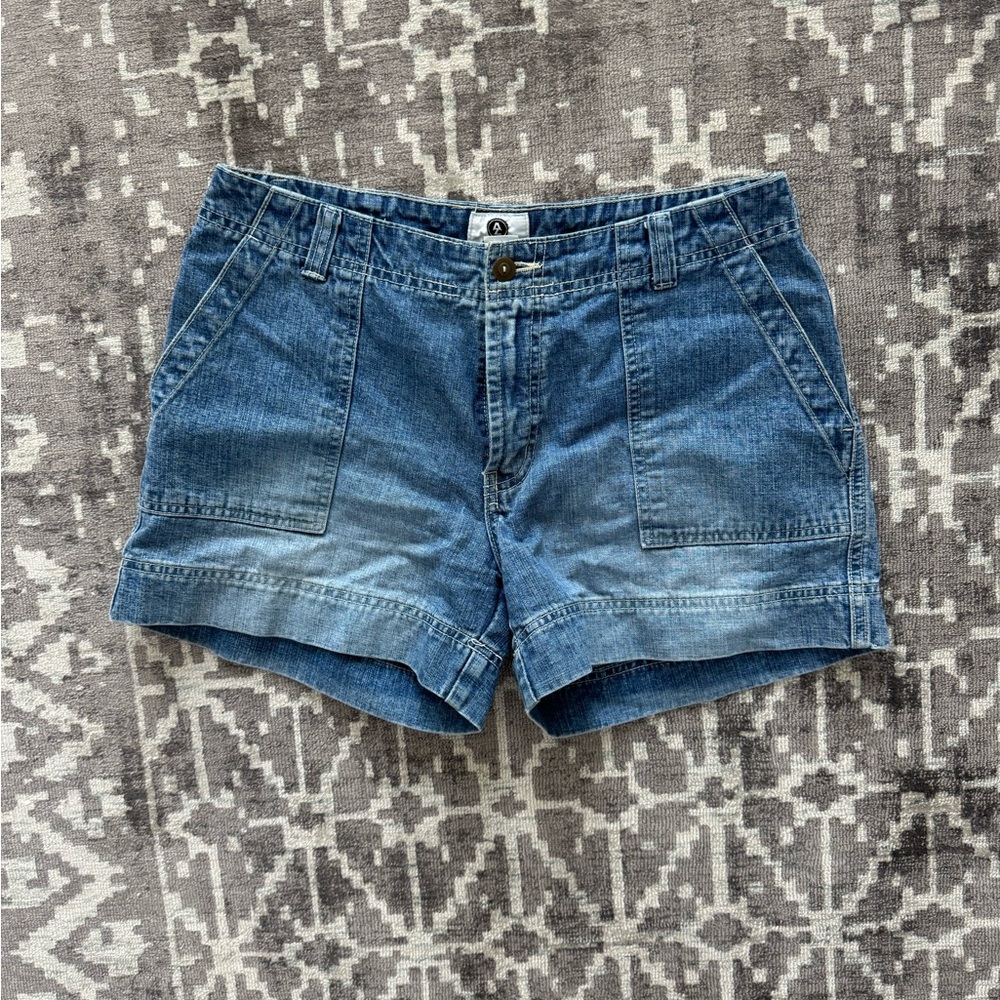 Arizona Jean Co Size 9 Vintage Y2K Denim Utility Shorts 100% Cotton